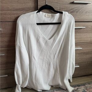 Altar'd State Cream V-Neck Sweater